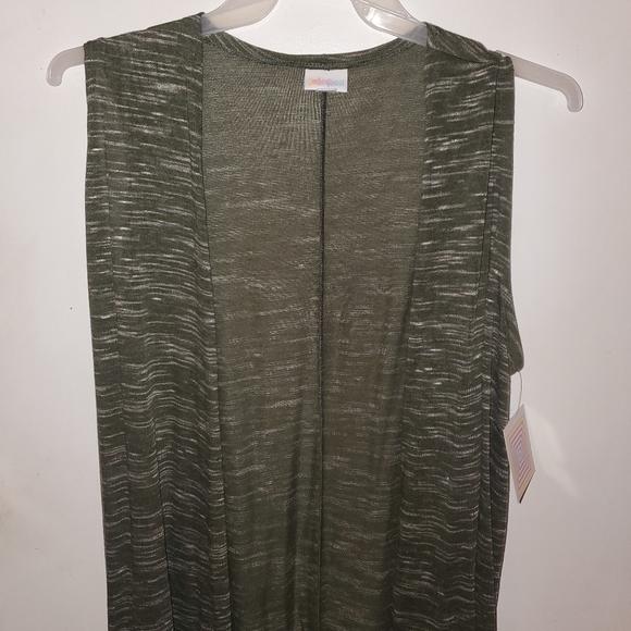 Lularoe Joy Duster Vest Army Green New M - Picture 1 of 7